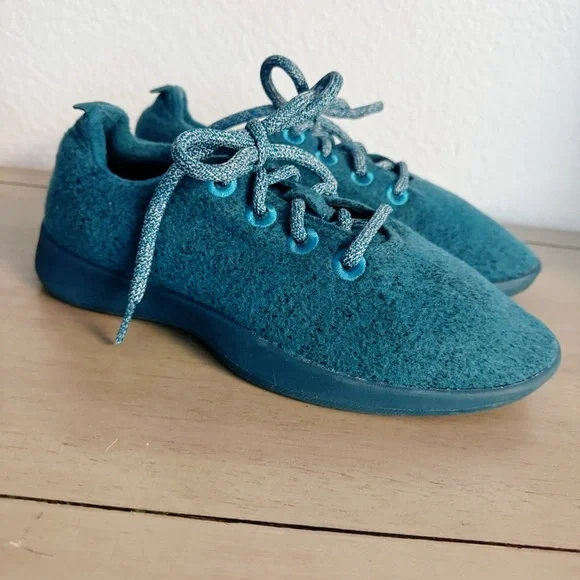 Allbirds teal women’s wool runners size 7 - Picture 3 of 6
